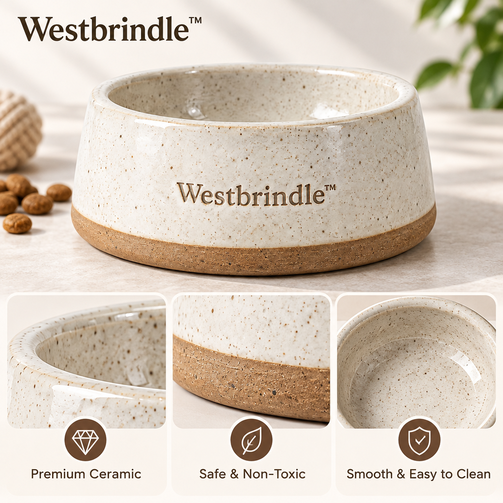 Westbrind™ Ceramic Cat & Dog Bowl materials