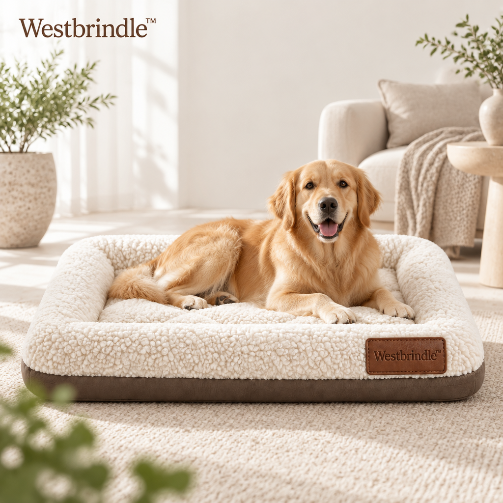 Westbrind™ Orthopedic Plush Pet Bed lifestyle