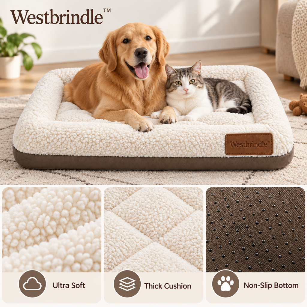 Westbrind™ Orthopedic Plush Pet Bed materials