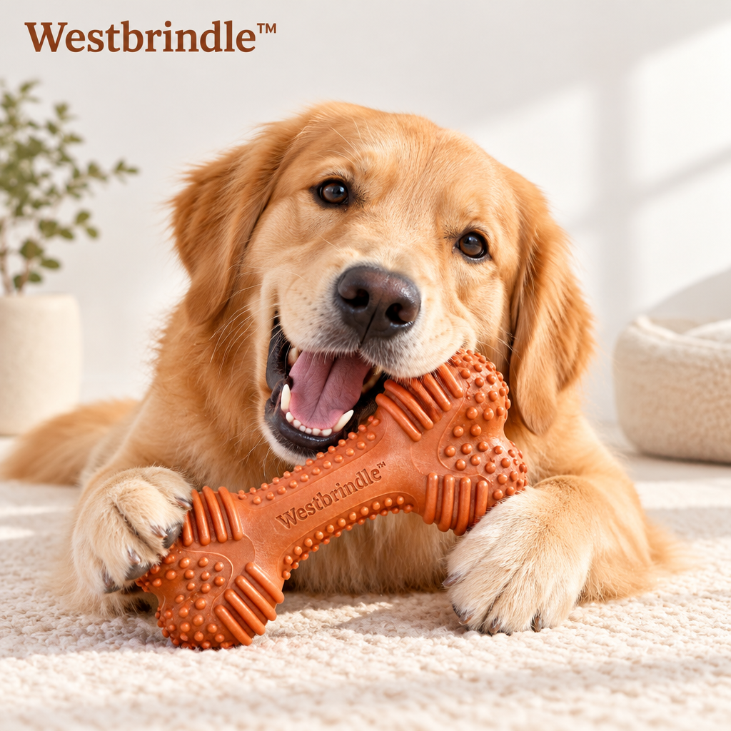 Westbrind™ Rubber Dental Chew Bone Toy lifestyle