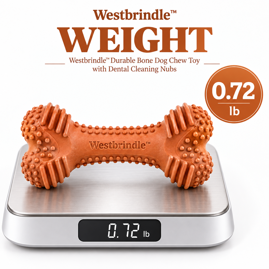 Westbrind™ Rubber Dental Chew Bone Toy weight