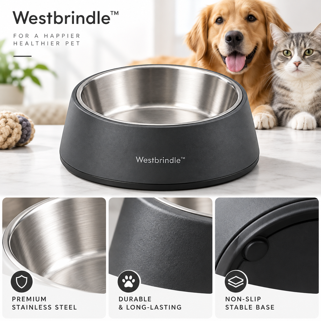 Westbrind™ Stainless Steel Pet Bowl materials