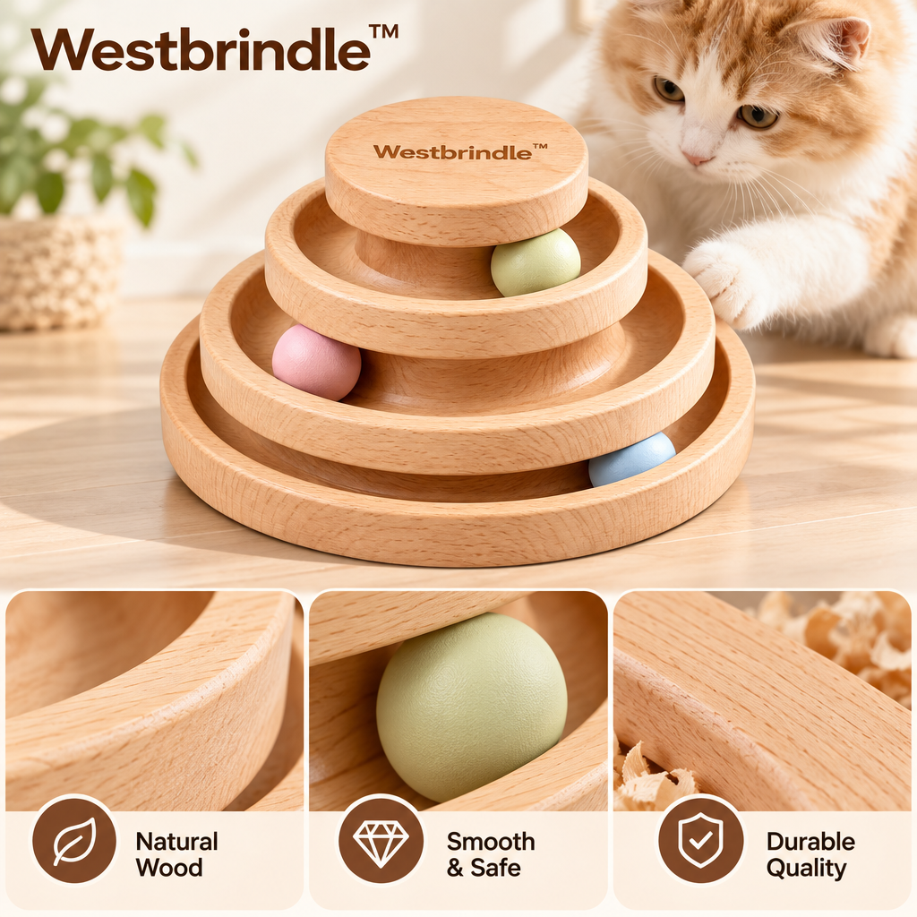 Westbrind™ Wooden Interactive Treat Puzzle Toy brand
