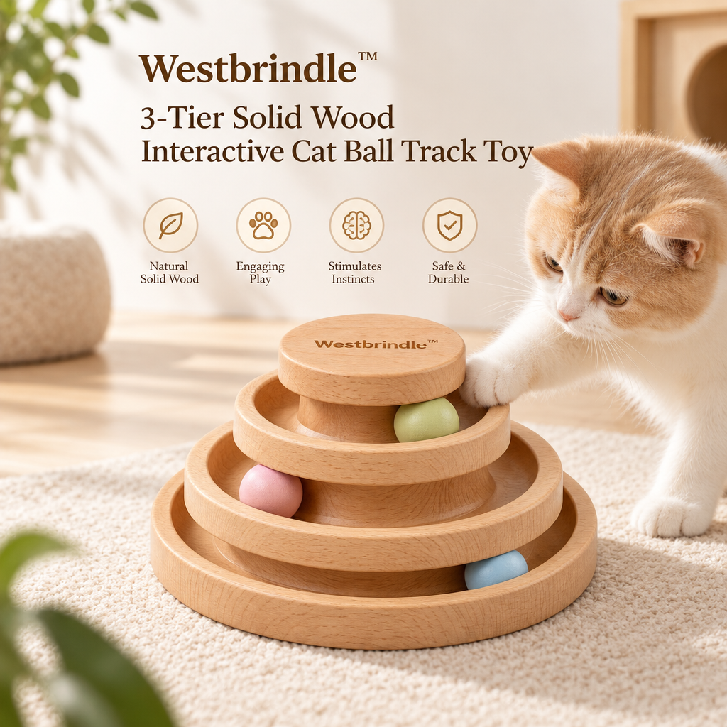 Westbrind™ Wooden Interactive Treat Puzzle Toy materials